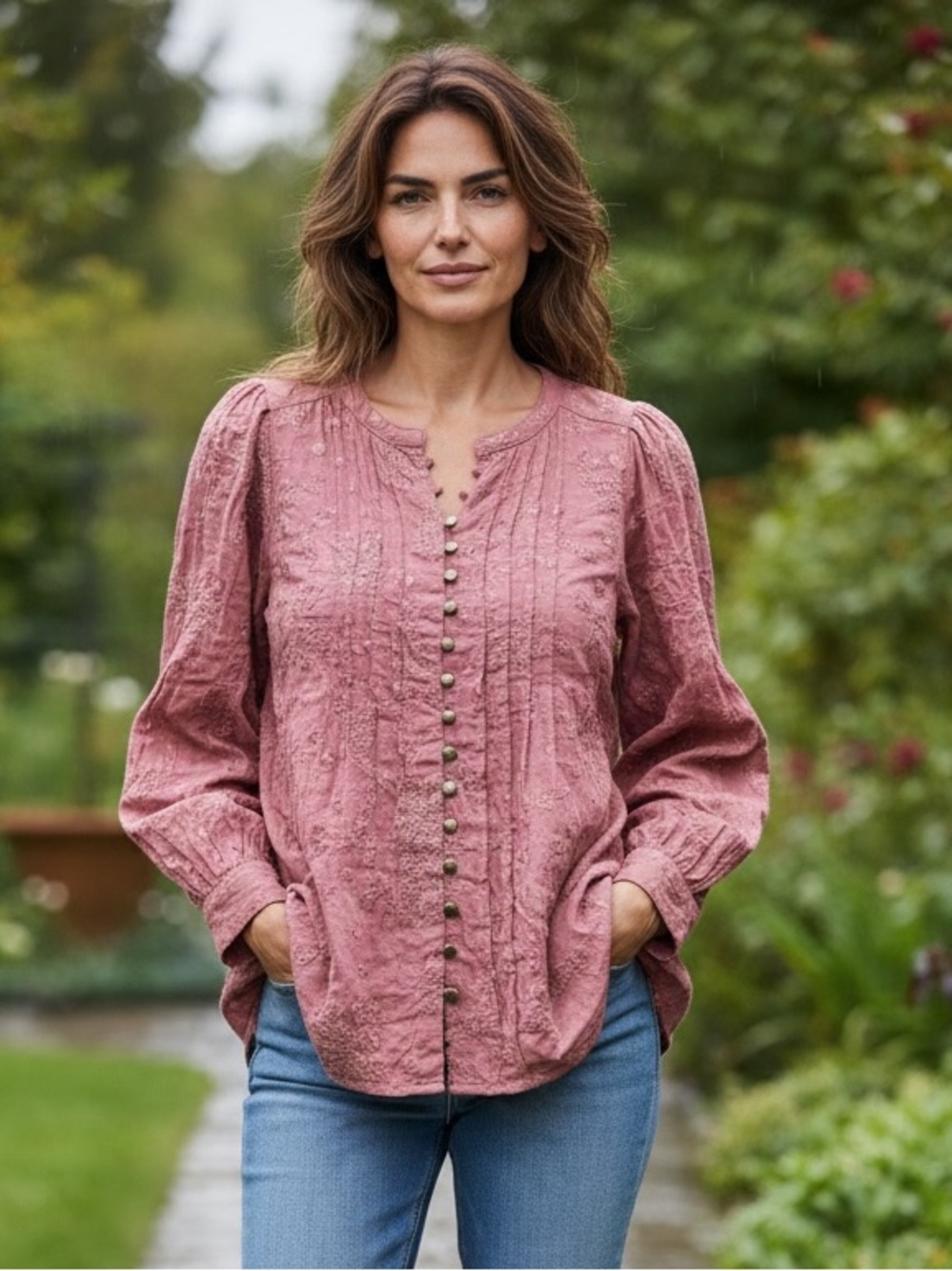 PILCRO Button-Front Women's Blouse